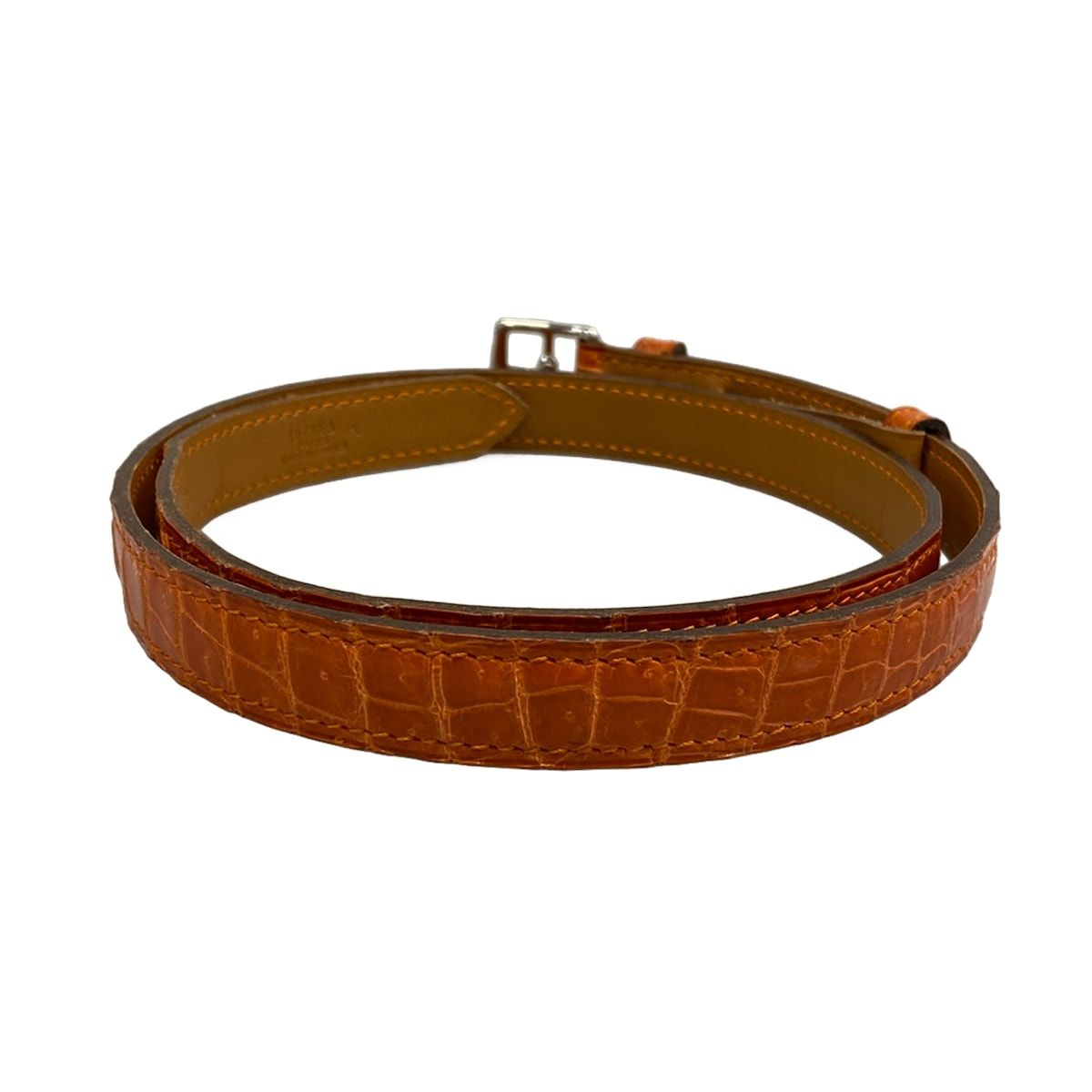 Hermes Belt 70 Orange Silver — view 2