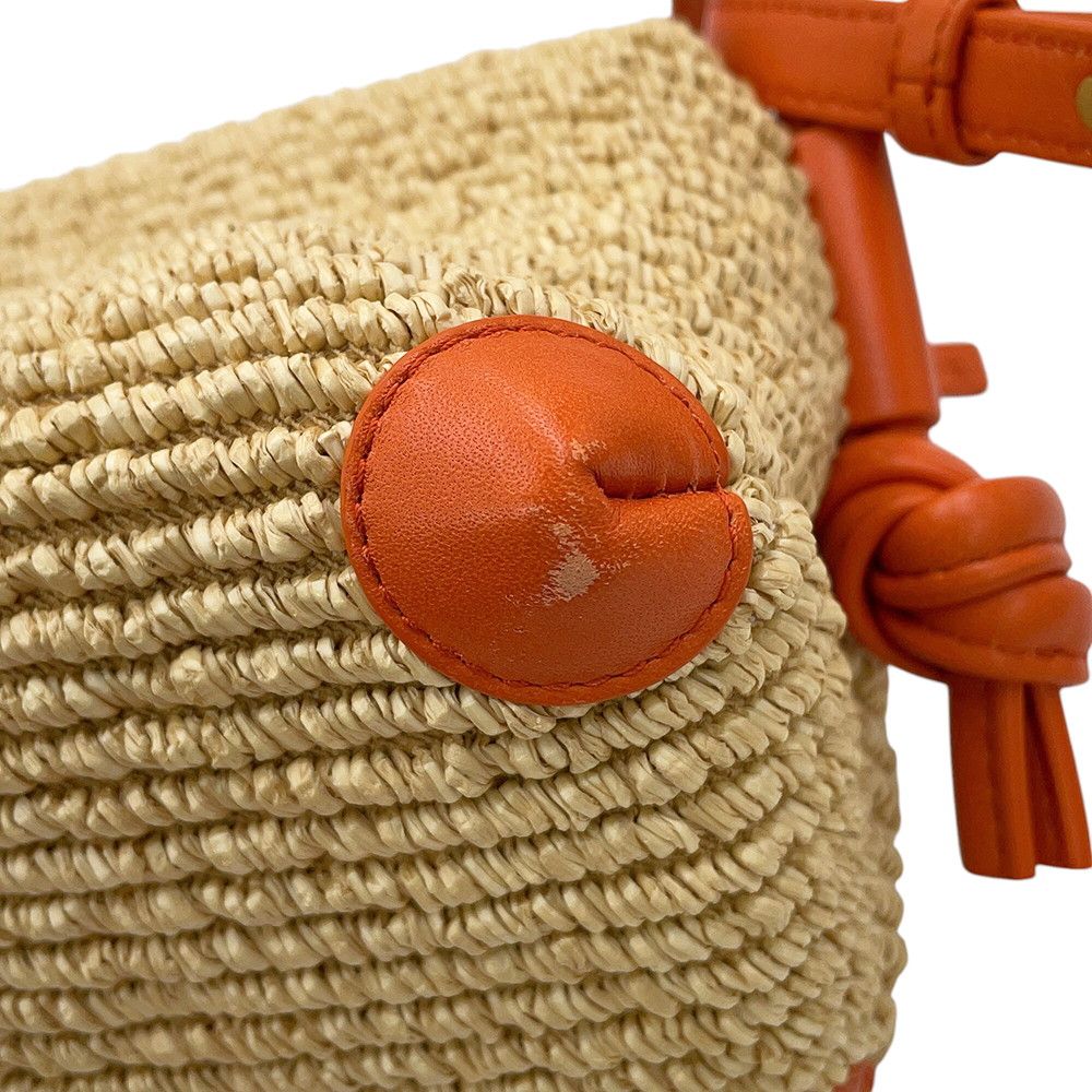 Bottega Veneta Handbag Loop Top Handle Raffia Leather 2-Way — view 7