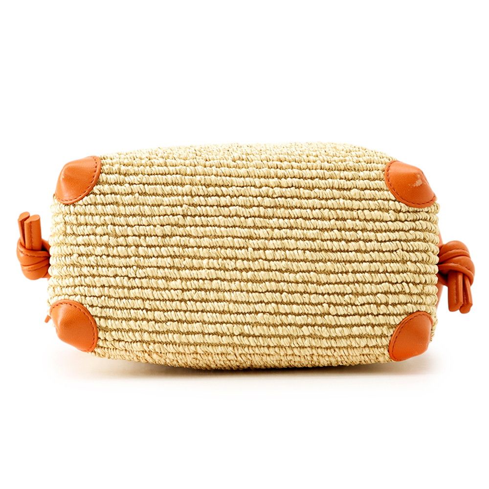 Bottega Veneta Handbag Loop Top Handle Raffia Leather 2-Way — view 3