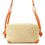 Bottega Veneta Handbag Loop Top Handle Raffia Leather 2-Way