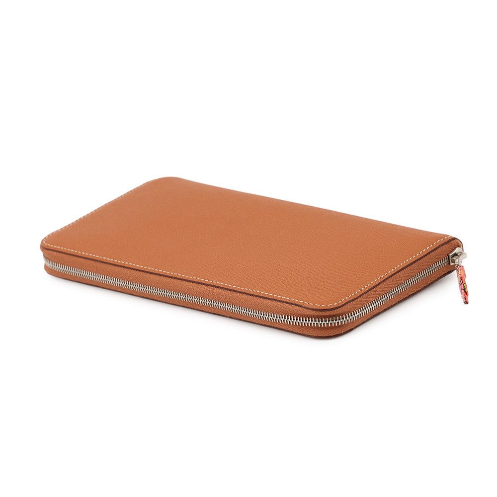 Hermes Wallet Azap Long Silk'in Gold Silver Epsom — view 2