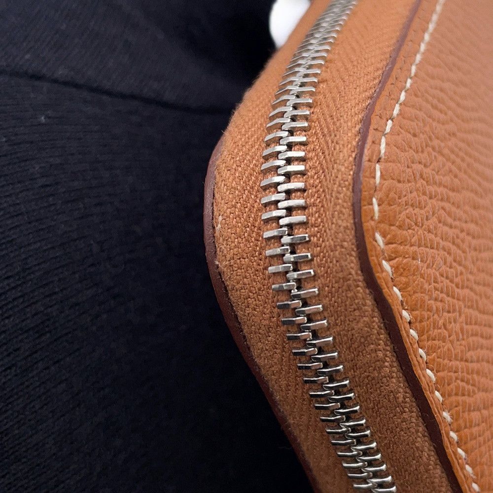 Hermes Wallet Azap Long Silk'in Gold Silver Epsom — view 6