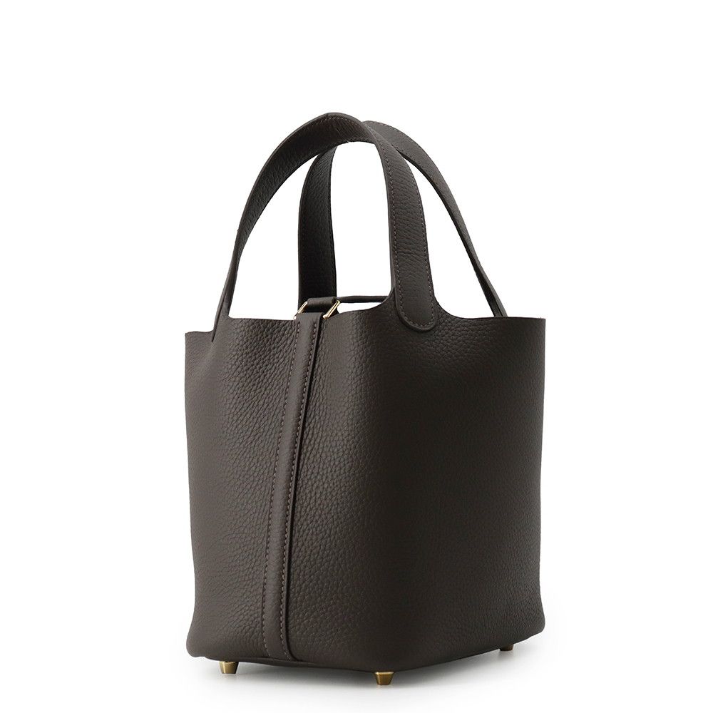 Hermes Handbag Picotin Lock PM Clemence Gold Taurillon Bible — view 2