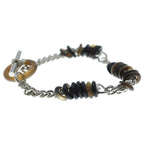 Hermes Teorem Bracelet Black Silver Metal Buffalo Horn — view 4