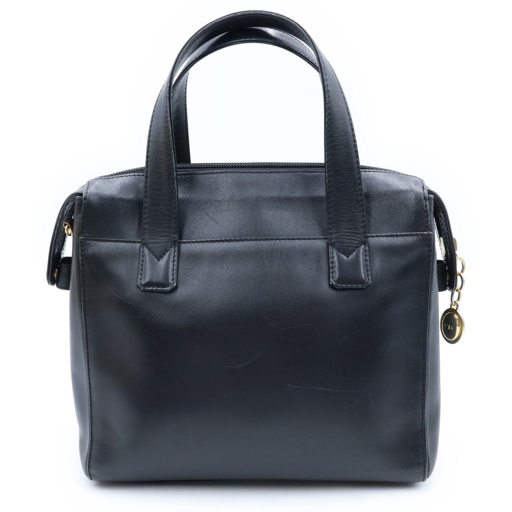 Dior 2-Way Shoulder Bag Black Leather Gold — view 2