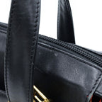 Dior 2-Way Shoulder Bag Black Leather Gold — view 7