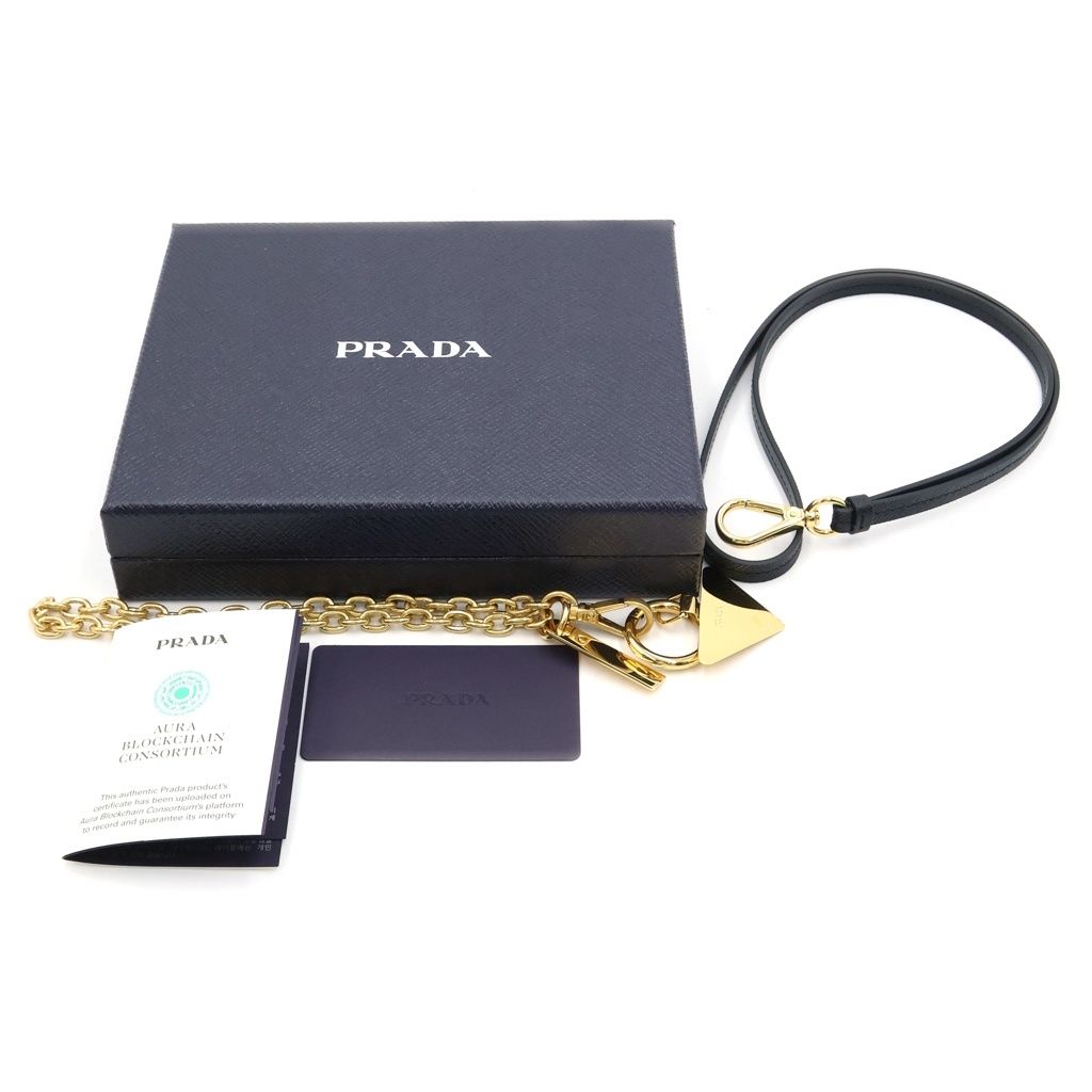 Prada Saffiano Card Case Leather Black — view 6