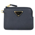 Prada Saffiano Card Case Leather Black