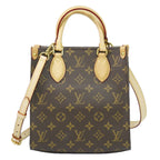 Louis Vuitton LV Sac Plat BB Monogram 2-Way Shoulder Bag Brown