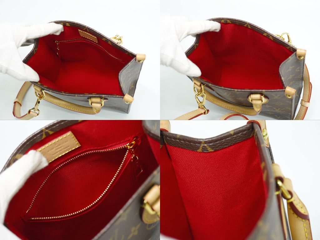 Louis Vuitton LV Sac Plat BB Monogram 2-Way Shoulder Bag Brown — view 8