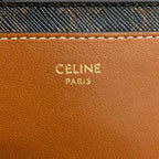 Celine Card Case Brown Dark Triomphe Leather — view 4