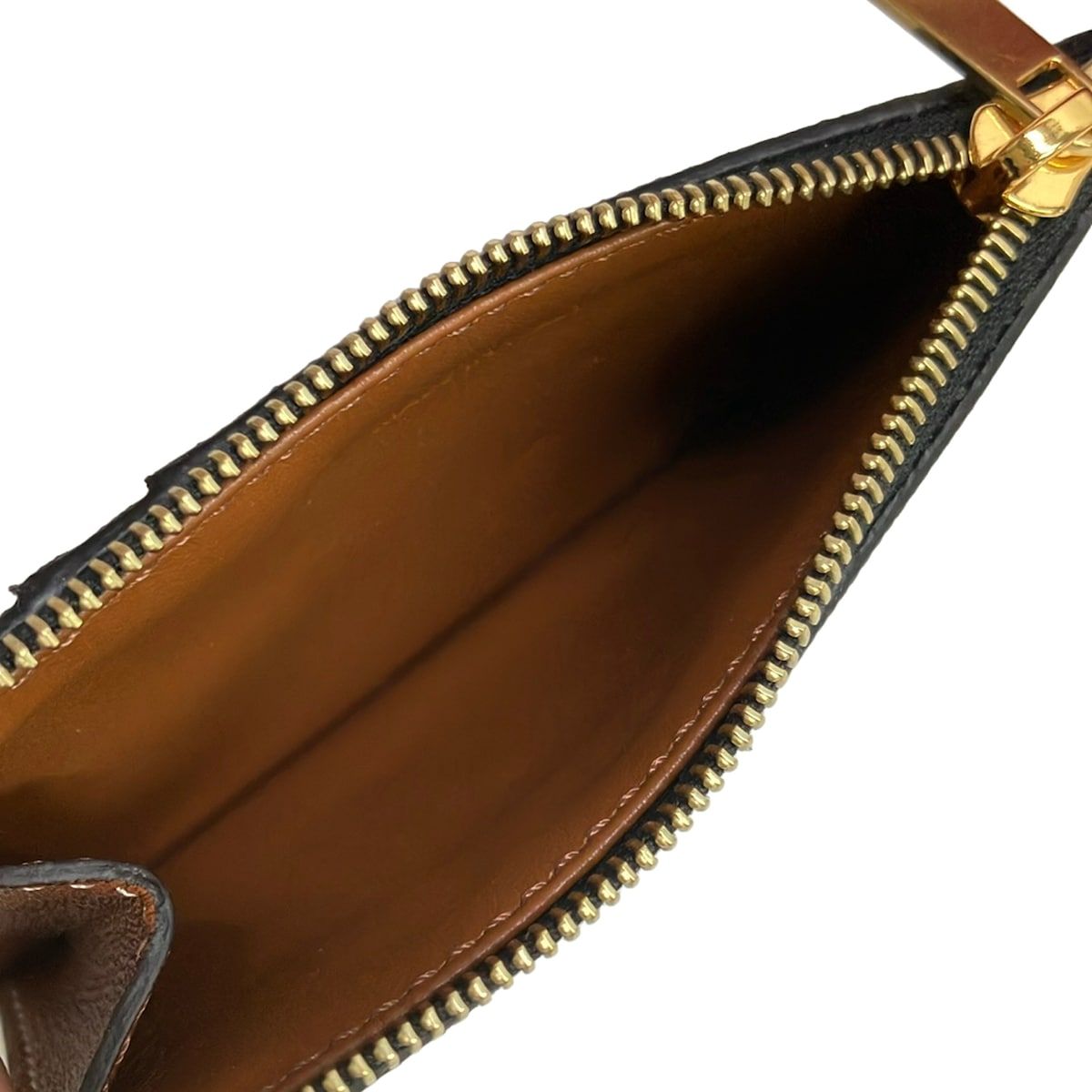 Celine Card Case Brown Dark Triomphe Leather — view 3