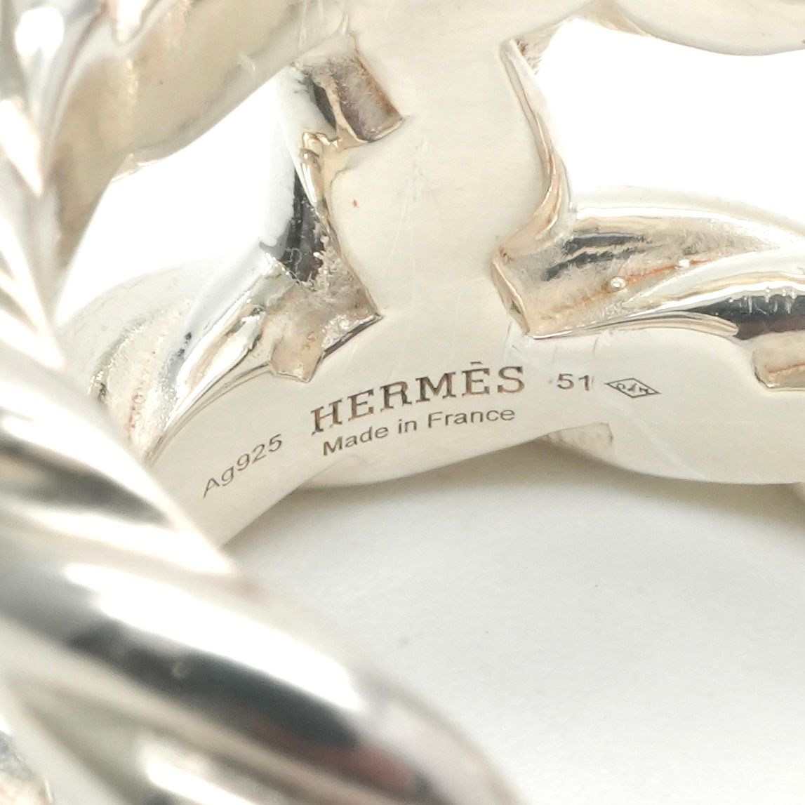 Hermes Parade Twist Ring 925 Sterling Silver — view 6