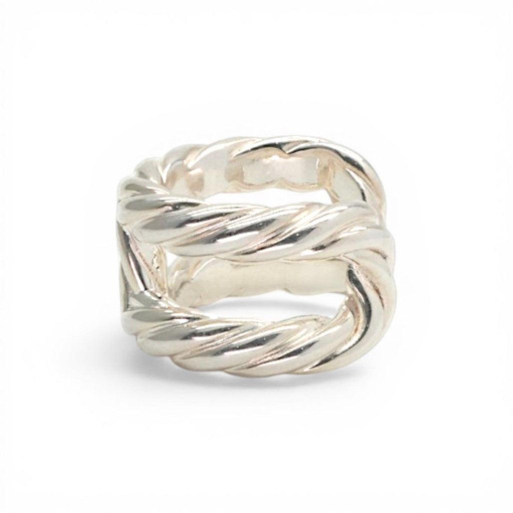 Hermes Parade Twist Ring 925 Sterling Silver — view 3