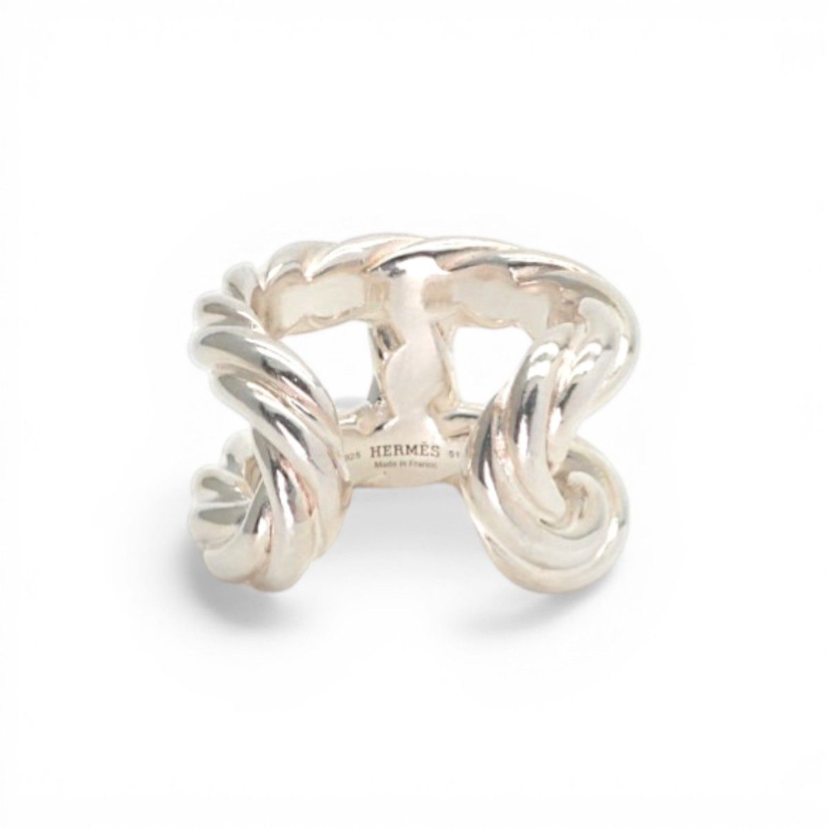 Hermes Parade Twist Ring 925 Sterling Silver — view 5