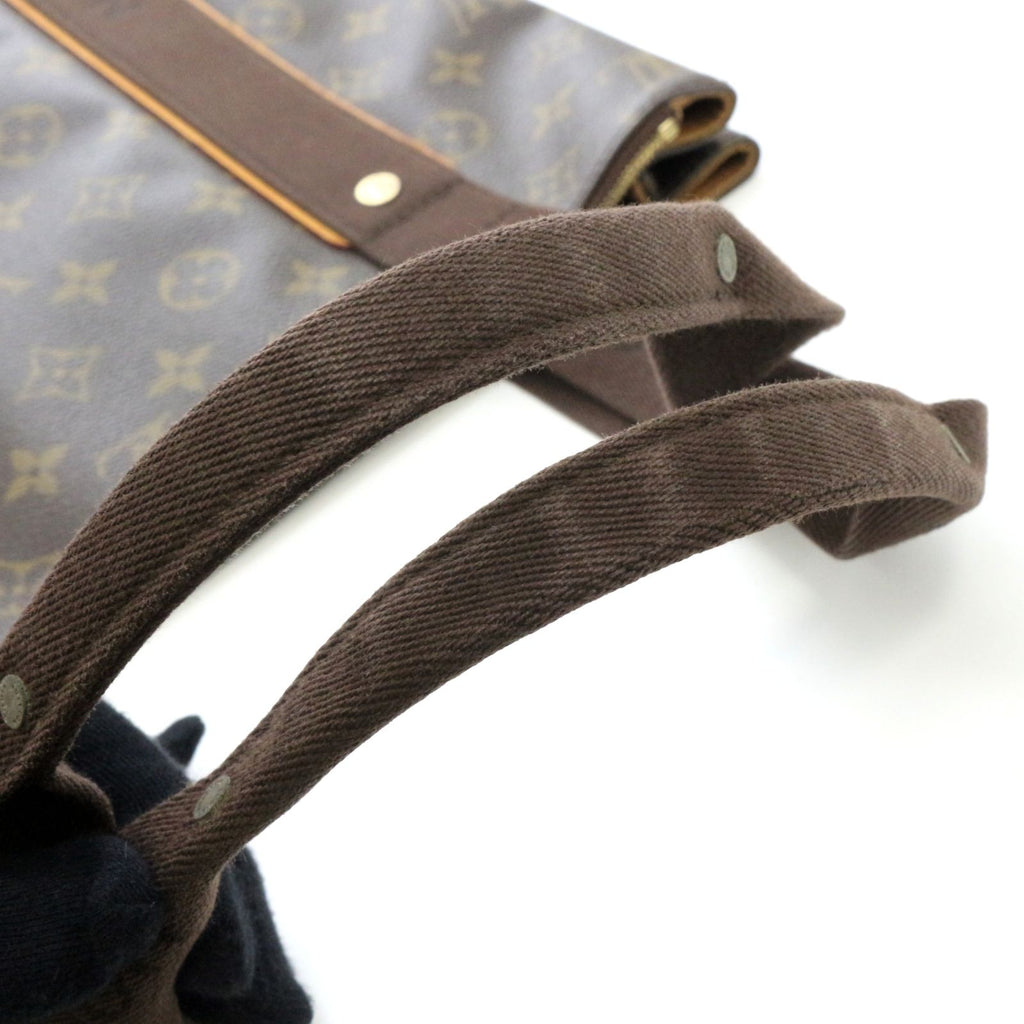 Louis Vuitton Cabas Beaubourg Monogram Tote Bag Canvas Brown — view 7