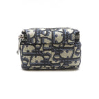 Dior Oblique Micro Pouch Navy Jacquard Leather Shoulder Bag — view 4