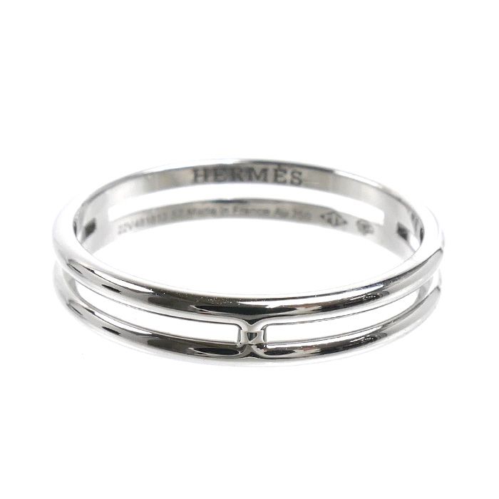 Hermes 18k White Gold Ariane Ring — view 3