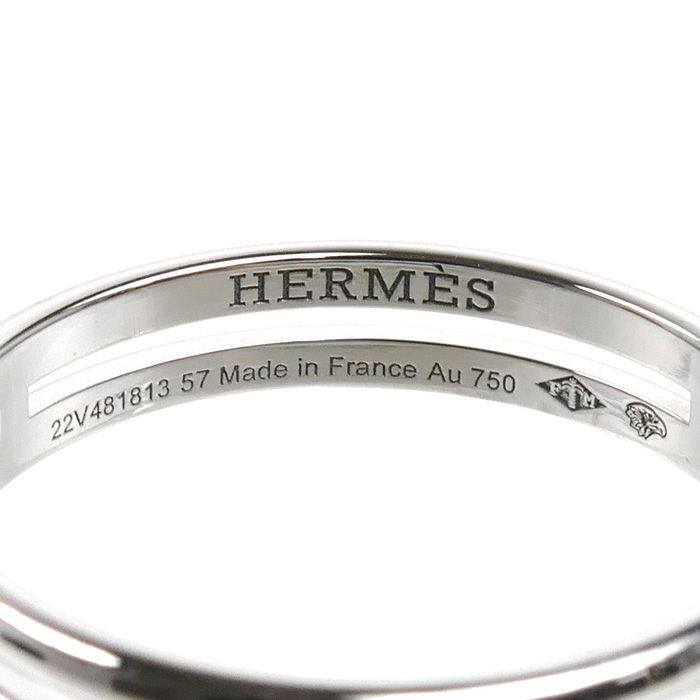 Hermes 18k White Gold Ariane Ring — view 5