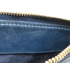 Prada Vitello Shine 2-Way Bag Blue Leather Handbag