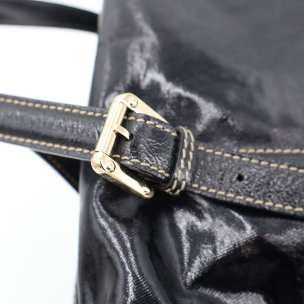 Gucci Sherry Line Interlocking G Tote Bag Black Patent Leather — view 4