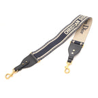 Dior Oblique Saddle 2-Way Shoulder Bag Navy Gold Jacquard Canvas — view 8