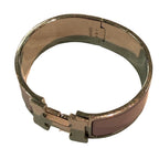 Hermes Clic Clac GM Pink Silver Stainless Steel Bracelet — view 2