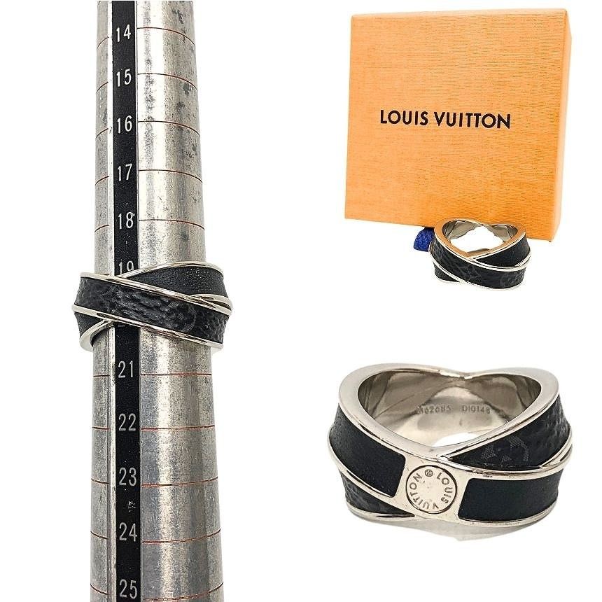 Louis Vuitton Monogram Eclipse Bague Entrelac Ring — view 2