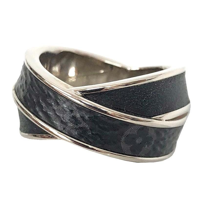 Louis Vuitton Monogram Eclipse Bague Entrelac Ring