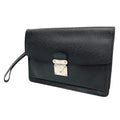 Louis Vuitton Taiga Belaia Second Handbag Clutch Ardoise Black