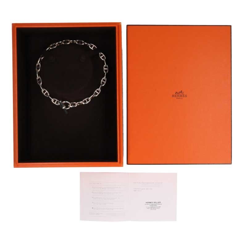 Hermes Chaine D'ancre Silver Choker Necklace GM — view 5