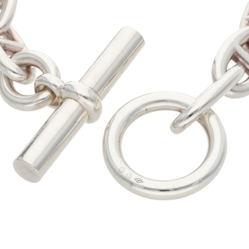 Hermes Chaine D'ancre Silver Choker Necklace GM — view 4