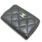 Chanel Quilted Classic Zip Coin Purse Black Caviar — view 3