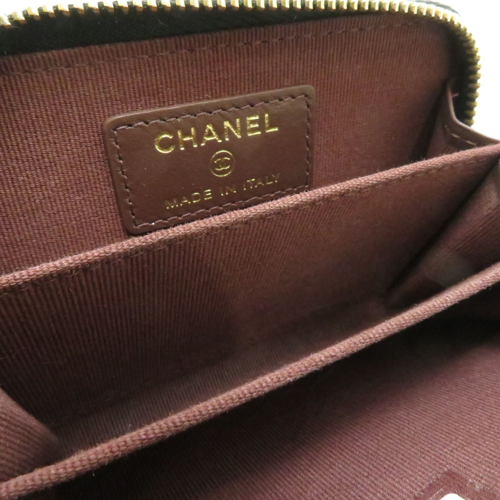 Chanel Quilted Classic Zip Coin Purse Black Caviar — view 5