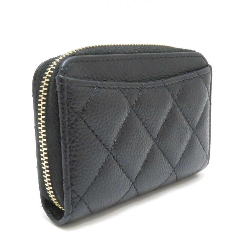 Chanel Quilted Classic Zip Coin Purse Black Caviar — view 2