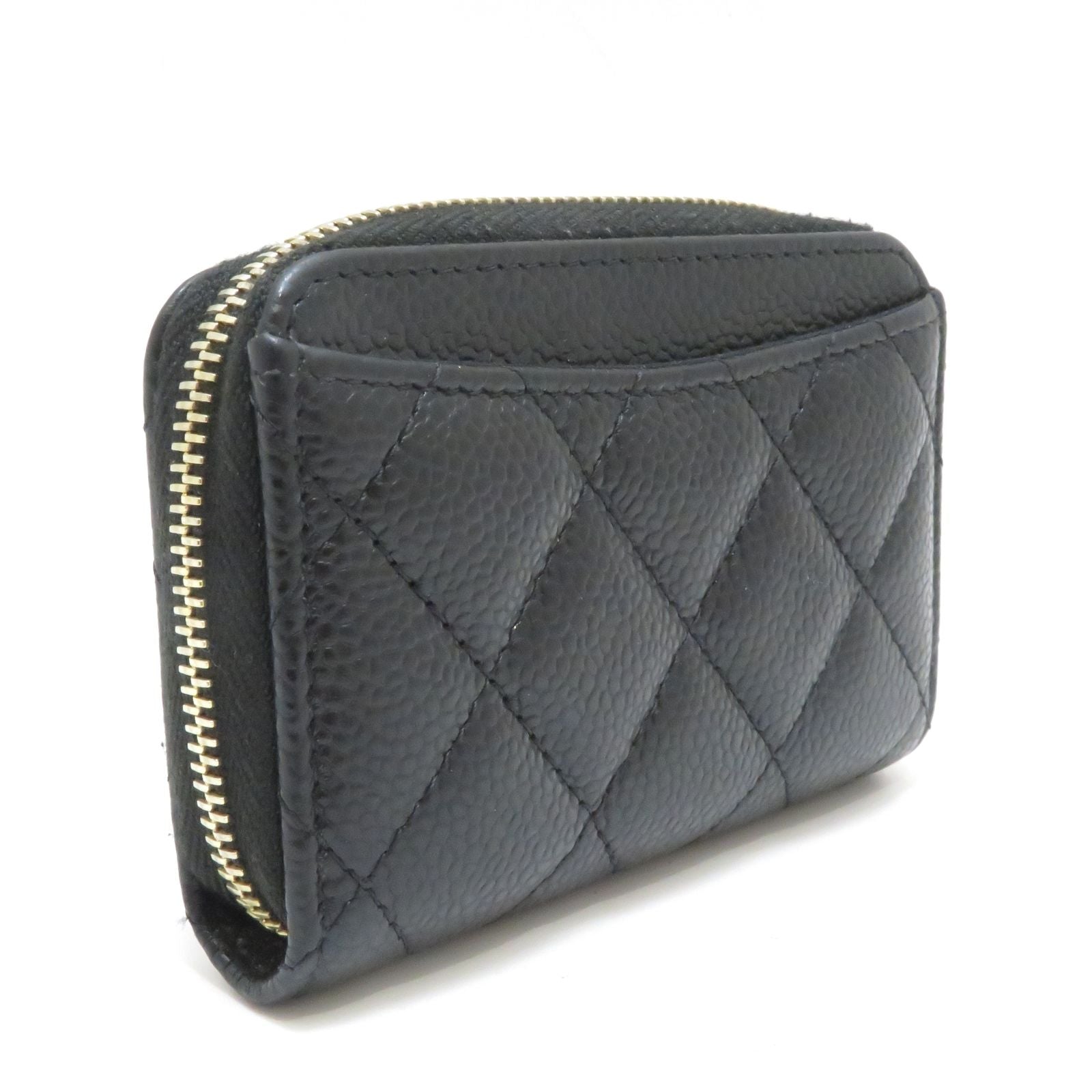 Chanel Quilted Classic Zip Coin Purse Black Caviar — view 2