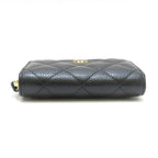 Chanel Quilted Classic Zip Coin Purse Black Caviar — view 4
