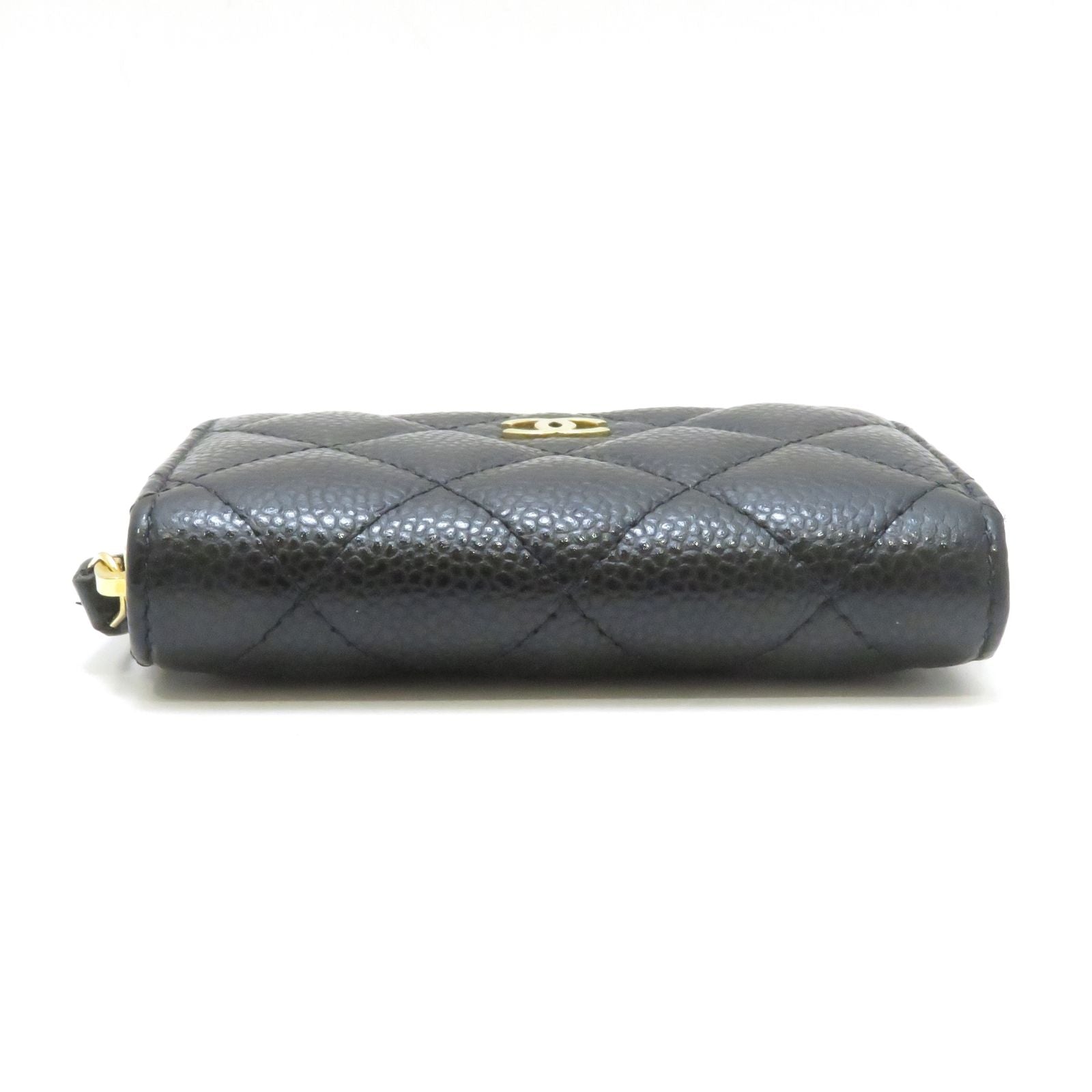 Chanel Quilted Classic Zip Coin Purse Black Caviar — view 4