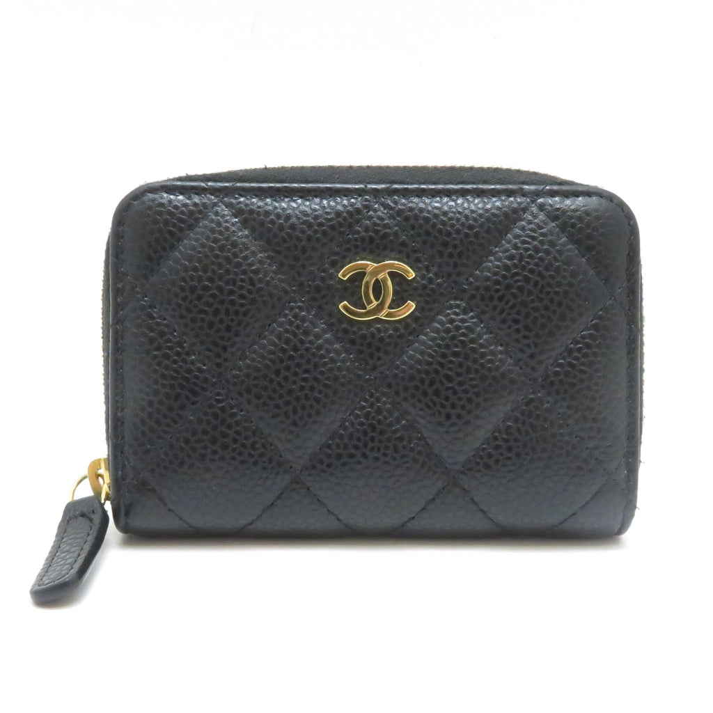 Chanel Quilted Classic Zip Coin Purse Black Caviar