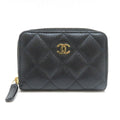 Chanel Quilted Classic Zip Coin Purse Black Caviar