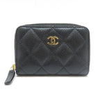 Chanel Quilted Classic Zip Coin Purse Black Caviar