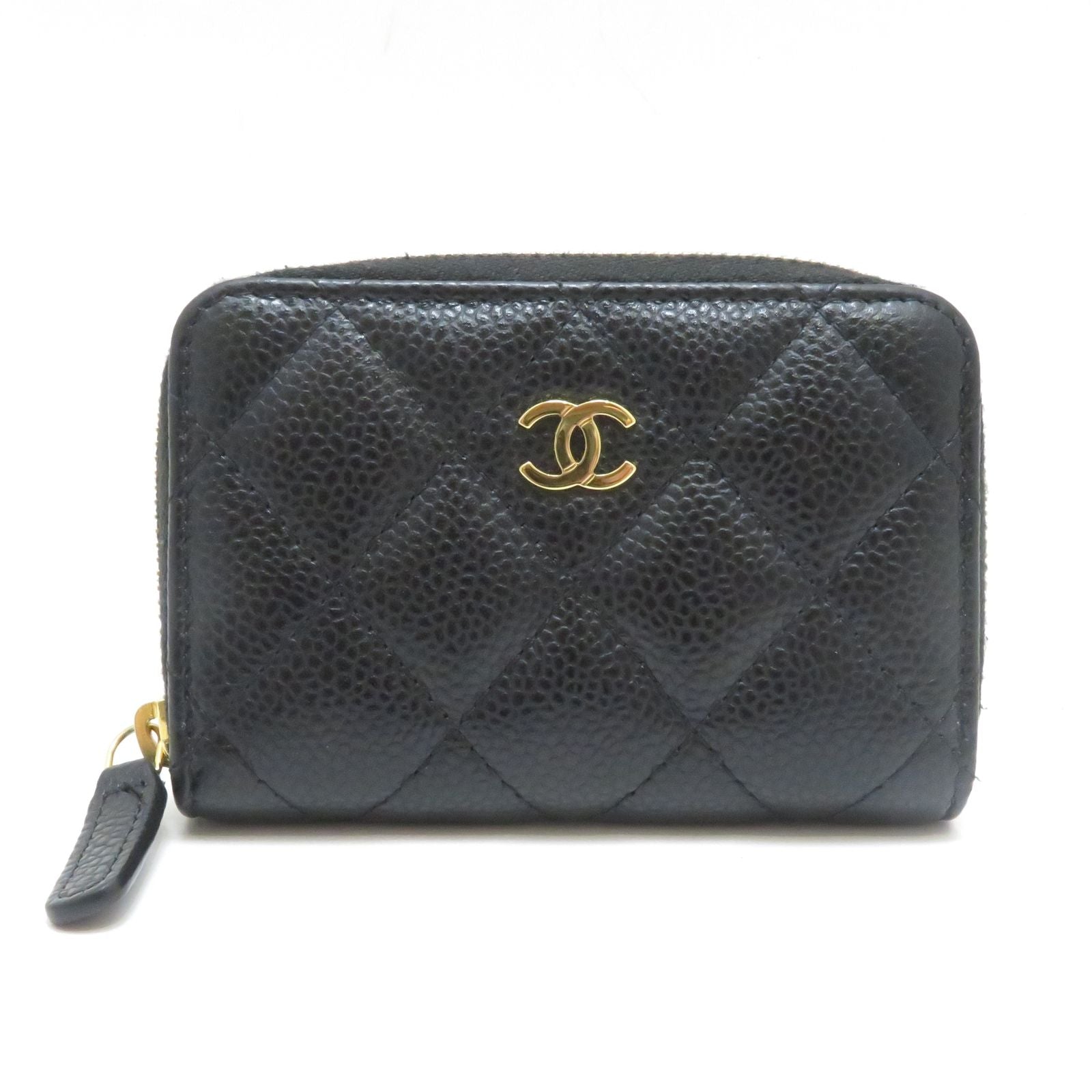 Chanel Quilted Classic Zip Coin Purse Black Caviar