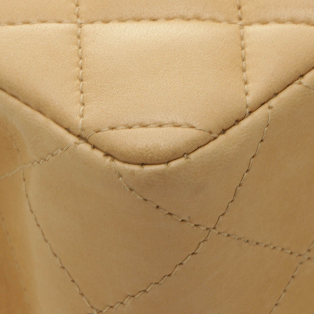 Chanel Mini Quilted 17 Chain Shoulder Bag Light Beige Gold Lambskin — view 7
