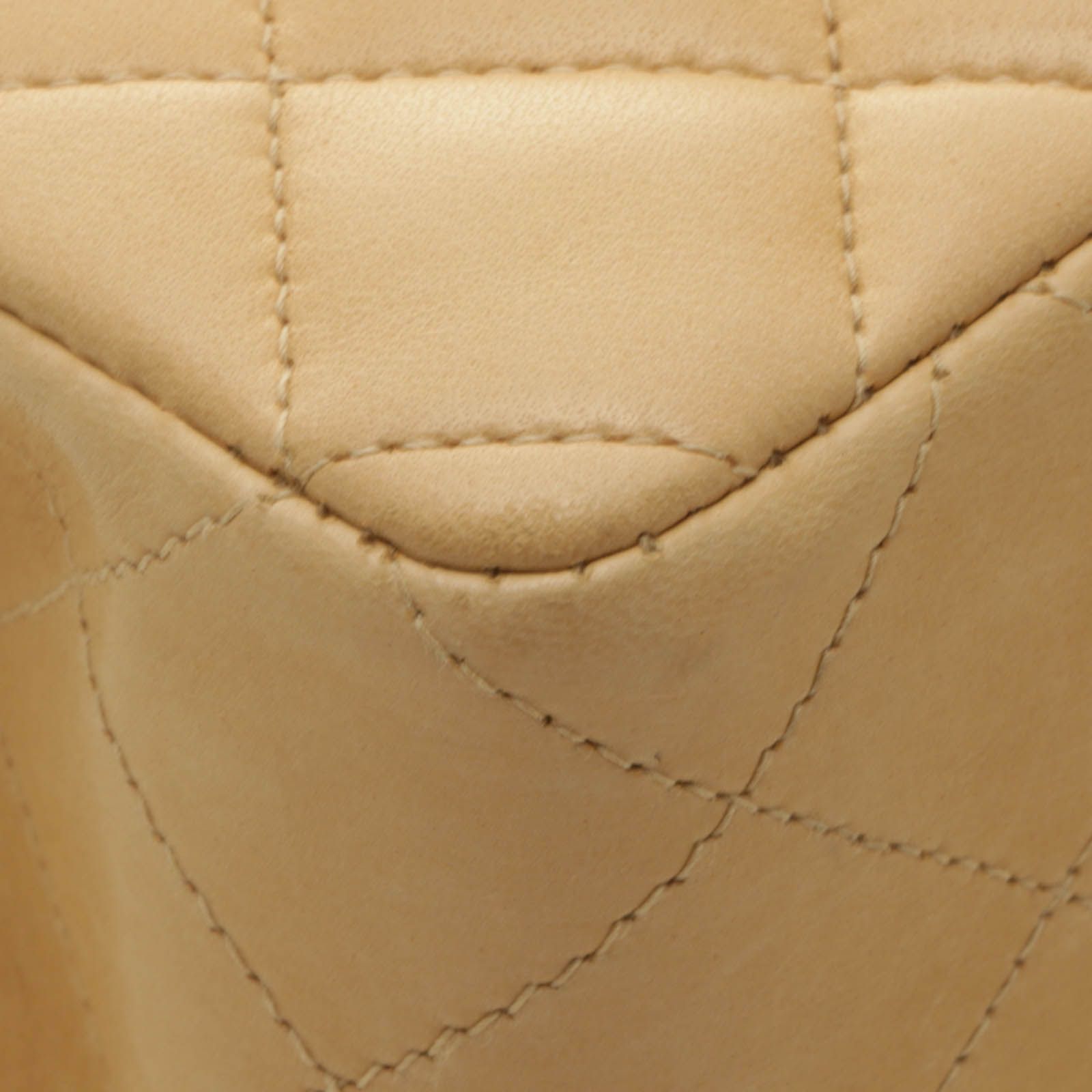Chanel Mini Quilted 17 Chain Shoulder Bag Light Beige Gold Lambskin — view 7