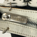 Celine Flower Mini Pouch Pochette White Black — view 8