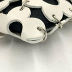 Celine Flower Mini Pouch Pochette White Black — view 5