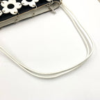 Celine Flower Mini Pouch Pochette White Black — view 3