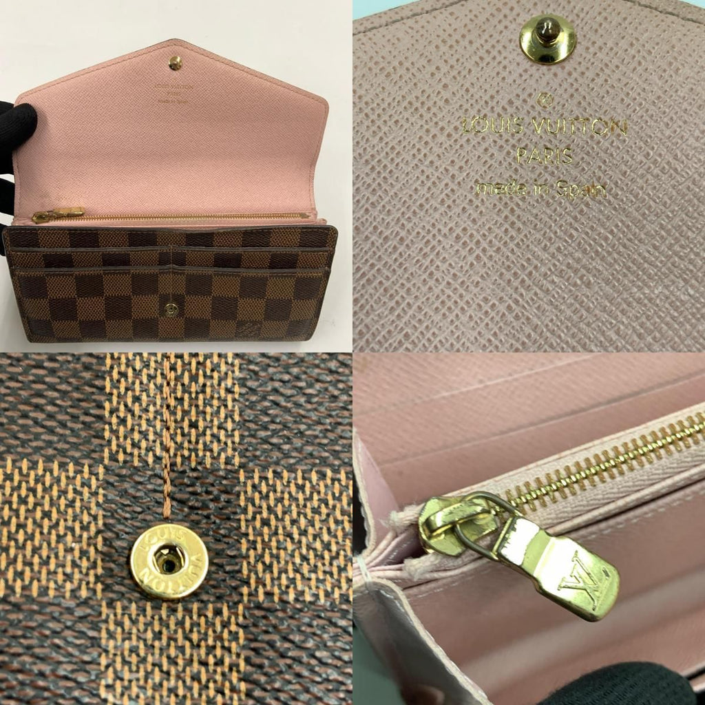 Louis Vuitton Damier Portefeuille Sarah Bifold Wallet Brown — view 8