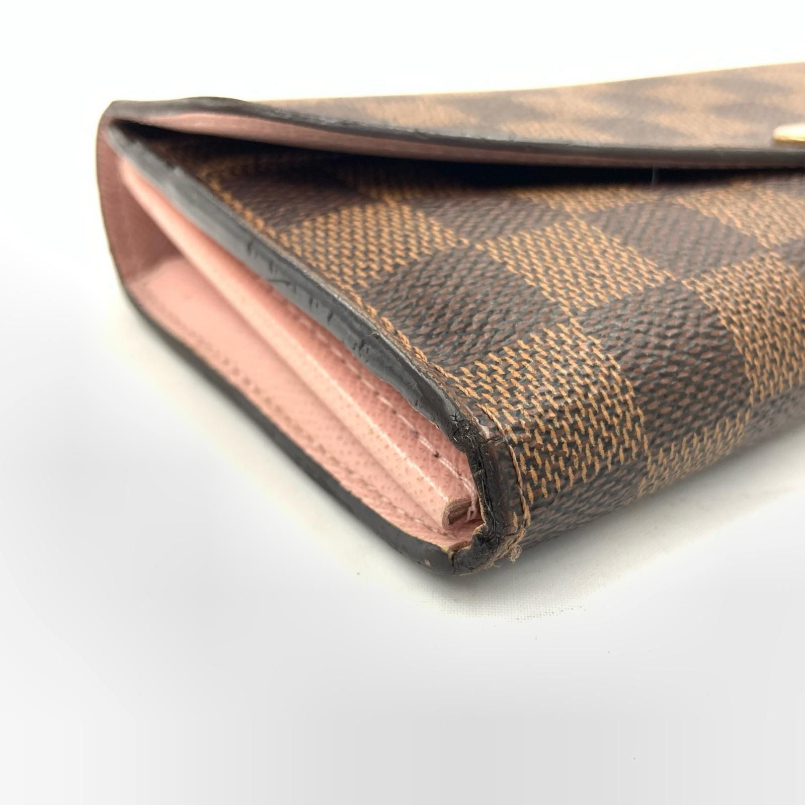 Louis Vuitton Damier Portefeuille Sarah Bifold Wallet Brown — view 6
