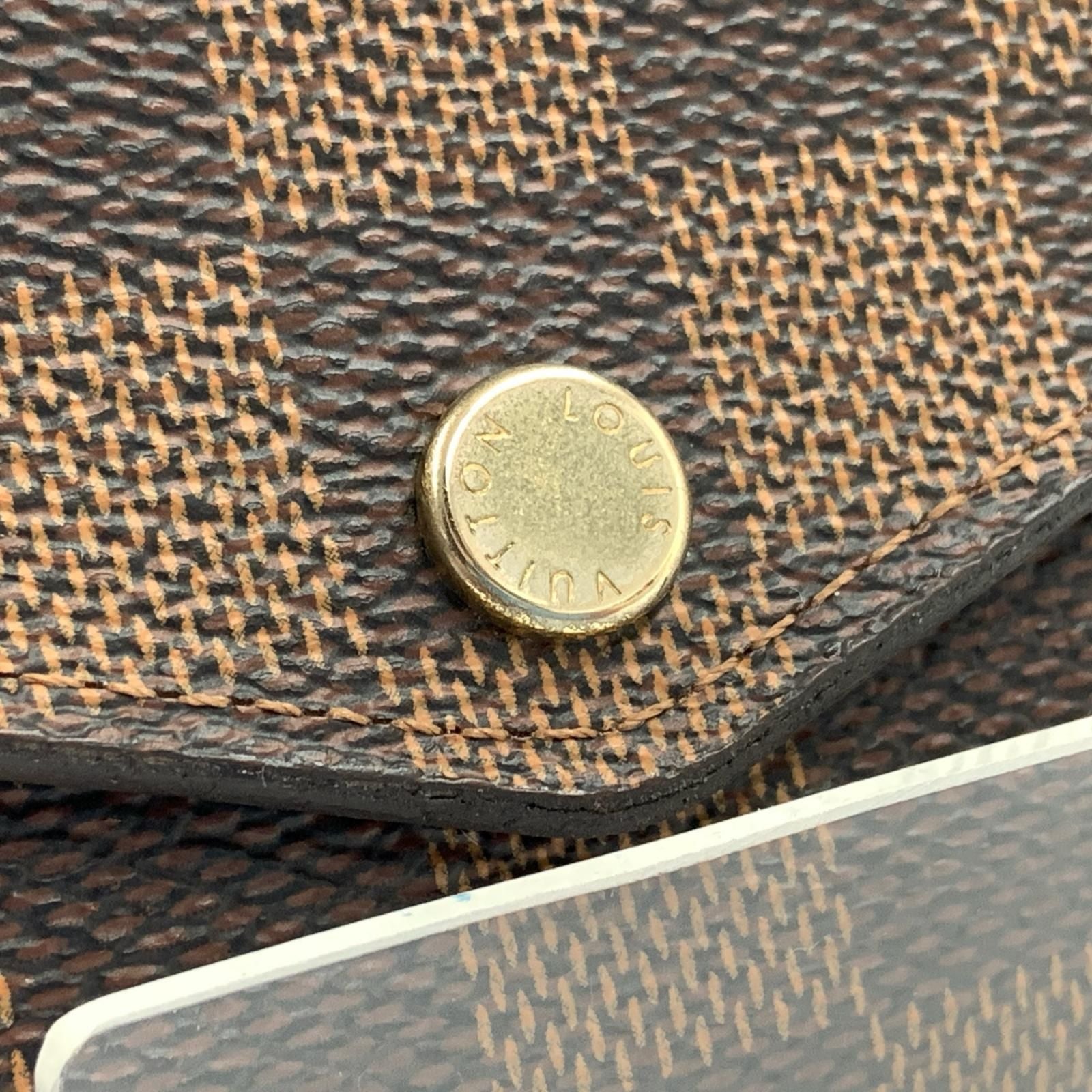Louis Vuitton Damier Portefeuille Sarah Bifold Wallet Brown — view 2